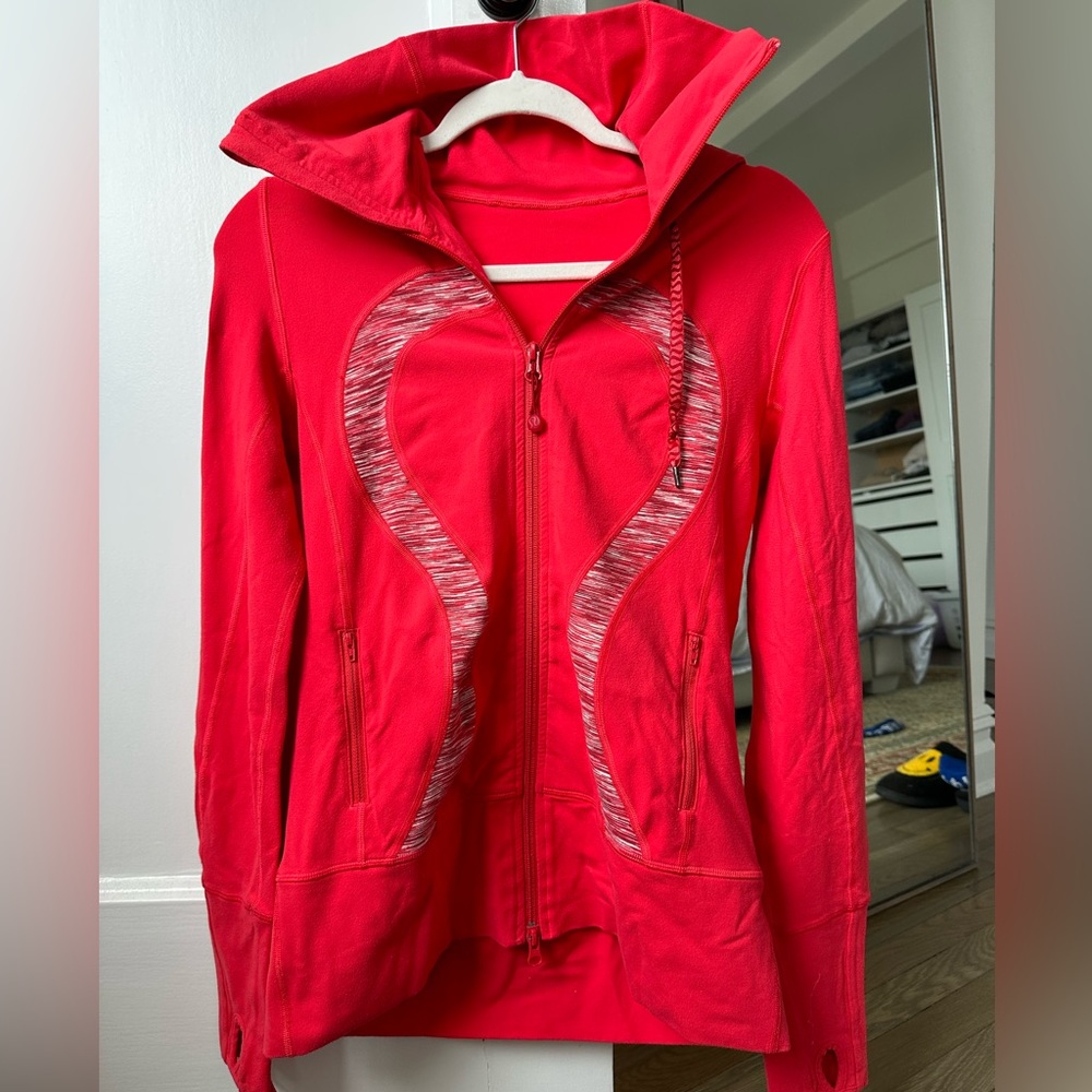 lululemon red patterned zip up